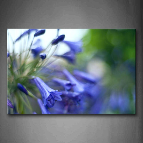 Bunch Of Flowers In Dark Blue  Wall Art Painting The Picture Print On Canvas Flower Pictures For Home Decor Decoration Gift 