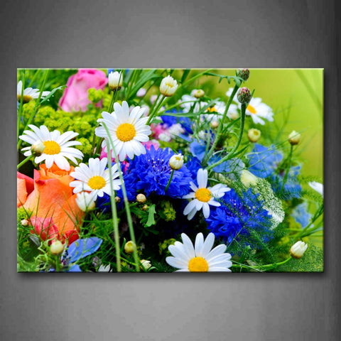 Plenty Of Various Flower With Different Color Wall Art Painting The Picture Print On Canvas Flower Pictures For Home Decor Decoration Gift 
