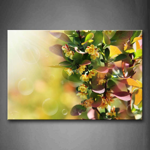 Bright Sunbeam Lush Flowers And Leaves Wall Art Painting The Picture Print On Canvas Flower Pictures For Home Decor Decoration Gift 