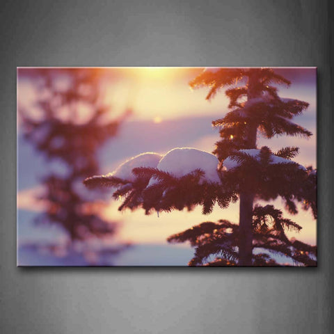 Thick Snow Frozed On The Tree Leave Wall Art Painting The Picture Print On Canvas Botanical Pictures For Home Decor Decoration Gift 