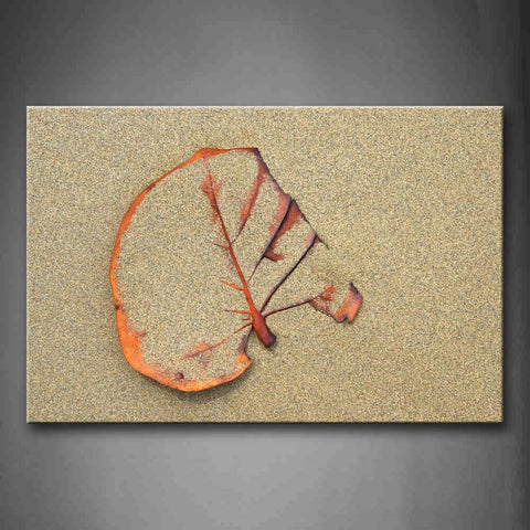 Big Leaf On The Earth On Beach Wall Art Painting Pictures Print On Canvas Art The Picture For Home Modern Decoration 