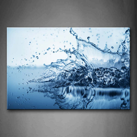 Beautiful Waterdrops In Light Blue Wall Art Painting The Picture Print On Canvas Art Pictures For Home Decor Decoration Gift 