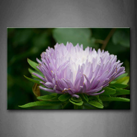 Pink Big Flower In Light Purple With Fresh Leaves Wall Art Painting Pictures Print On Canvas Flower The Picture For Home Modern Decoration 