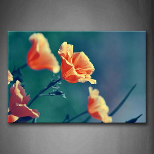 Plants With Flowers In Orange Wall Art Painting The Picture Print On Canvas Flower Pictures For Home Decor Decoration Gift 