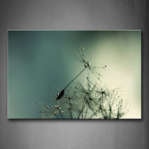 Dandelions In White With Many Waterdrops Wall Art Painting Pictures Print On Canvas Art The Picture For Home Modern Decoration 