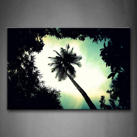 Tall Palms Dense Trees Surrounding It Wall Art Painting The Picture Print On Canvas Landscape Pictures For Home Decor Decoration Gift 