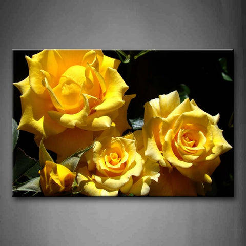 Bunch Of Yellow Roses  Wall Art Painting The Picture Print On Canvas Flower Pictures For Home Decor Decoration Gift 