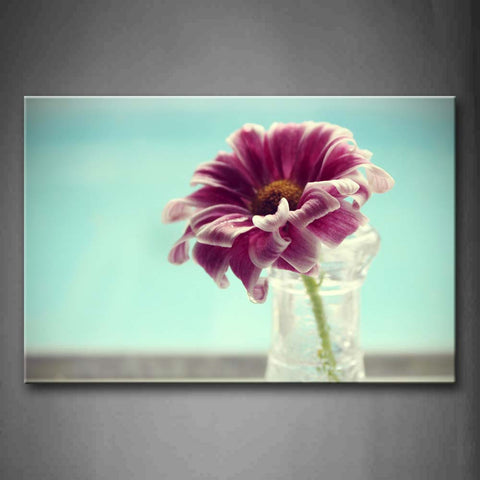 Pink Vase With Beautiful In Dark Purple Wall Art Painting The Picture Print On Canvas Flower Pictures For Home Decor Decoration Gift 