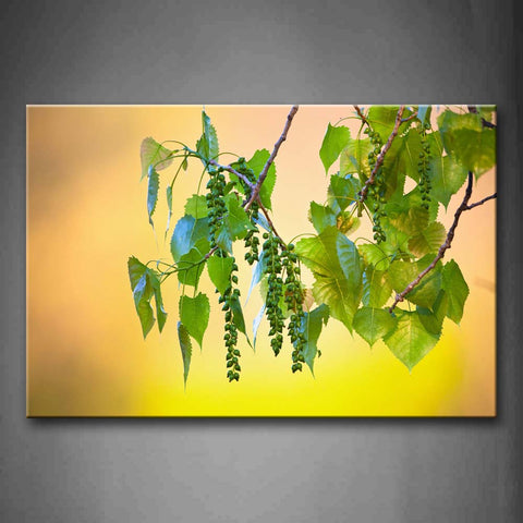 Plants In Light Green With Bunches Of Fruits Wall Art Painting Pictures Print On Canvas Flower The Picture For Home Modern Decoration 