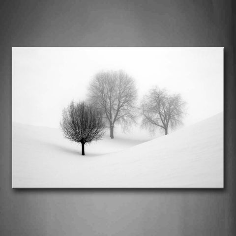 Thick Snow In The Field Ground With Bare Trees Wall Art Painting The Picture Print On Canvas Landscape Pictures For Home Decor Decoration Gift 