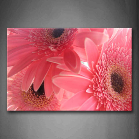 Three Pink Flowers  Wall Art Painting The Picture Print On Canvas Flower Pictures For Home Decor Decoration Gift 