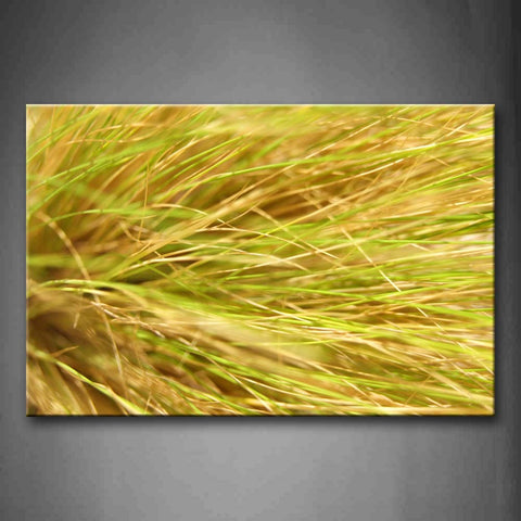 Green And Yellow Thick Grass Wall Art Painting Pictures Print On Canvas Botanical The Picture For Home Modern Decoration 