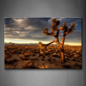 Several Tree Grow On Desert Wall Art Painting Pictures Print On Canvas Landscape The Picture For Home Modern Decoration 