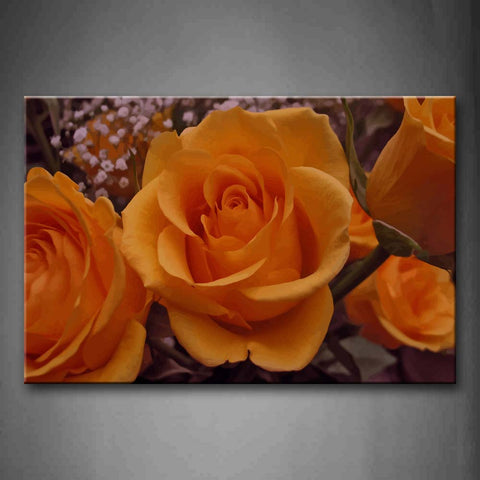 Yellow Flowers Portrait Wall Art Painting Pictures Print On Canvas Flower The Picture For Home Modern Decoration 