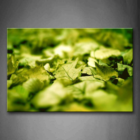 Fallen Green Leafs On Land Wall Art Painting The Picture Print On Canvas Botanical Pictures For Home Decor Decoration Gift 