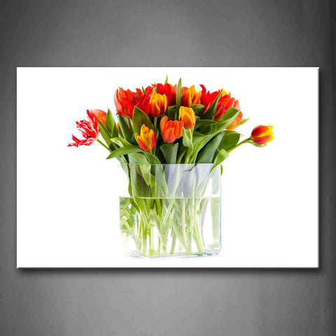 A Bunch Of Flower In Lucid Pot Wall Art Painting Pictures Print On Canvas Flower The Picture For Home Modern Decoration 