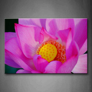 Pink Beautiful Flower With Yellow Anther Wall Art Painting The Picture Print On Canvas Flower Pictures For Home Decor Decoration Gift 
