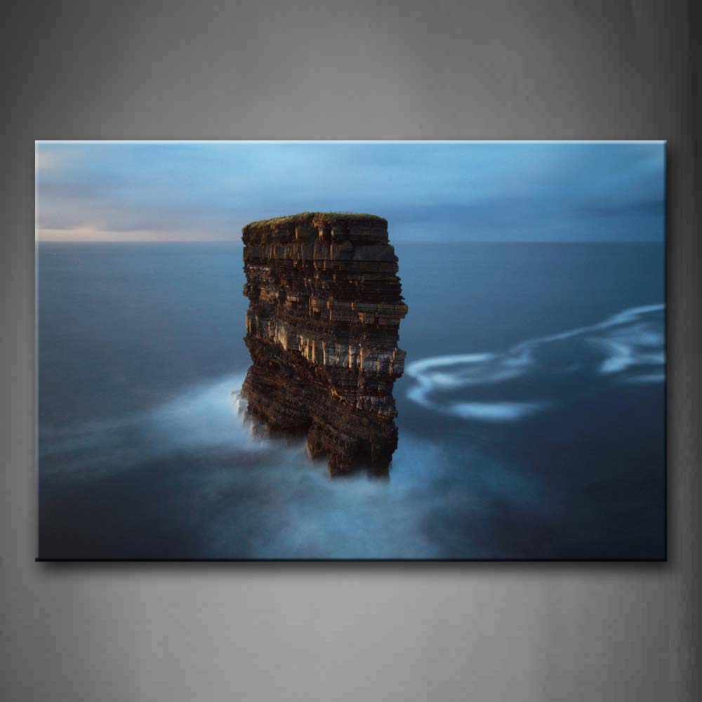 Cliff Like Wall On Blue Sea Wall Art Painting Pictures Print On Canvas Landscape The Picture For Home Modern Decoration 