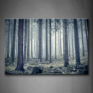 Forest Straight Trees Grass On Land Wall Art Painting The Picture Print On Canvas Landscape Pictures For Home Decor Decoration Gift 