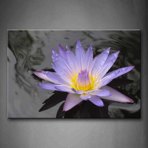 White And Purple Water Lily On Water Wall Art Painting Pictures Print On Canvas Flower The Picture For Home Modern Decoration 