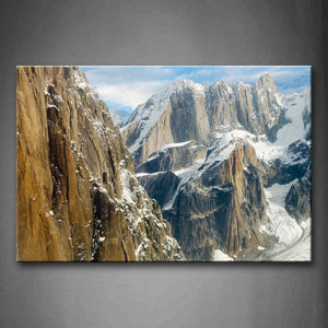 Steep Snow Mountain Top Portrait Wall Art Painting The Picture Print On Canvas Landscape Pictures For Home Decor Decoration Gift 