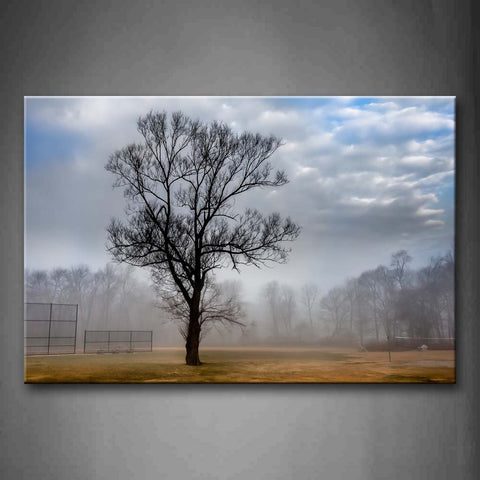 Lonely Tree On Field  Wall Art Painting Pictures Print On Canvas Landscape The Picture For Home Modern Decoration 