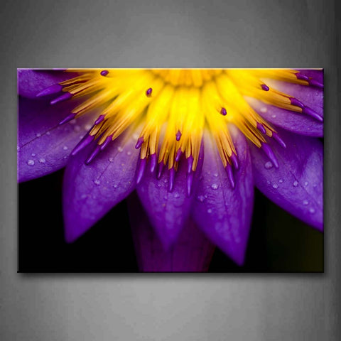 Purple Flower With Yellow Anther Wall Art Painting Pictures Print On Canvas Botanical The Picture For Home Modern Decoration 