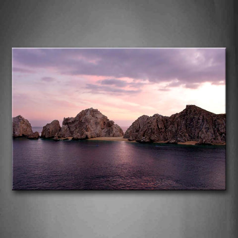 Several Mountains In Coastline Wall Art Painting Pictures Print On Canvas Landscape The Picture For Home Modern Decoration 