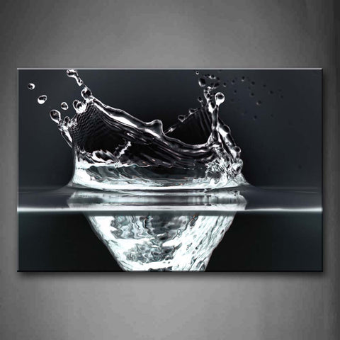 Black And White Water Became Water Drop After Spalashing Wall Art Painting The Picture Print On Canvas Art Pictures For Home Decor Decoration Gift 