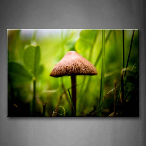 A Mushroom In The Bushes Wall Art Painting Pictures Print On Canvas Botanical The Picture For Home Modern Decoration 