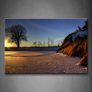 Sunbeam And Snow Piled Up Wall Art Painting Pictures Print On Canvas Seascape The Picture For Home Modern Decoration 