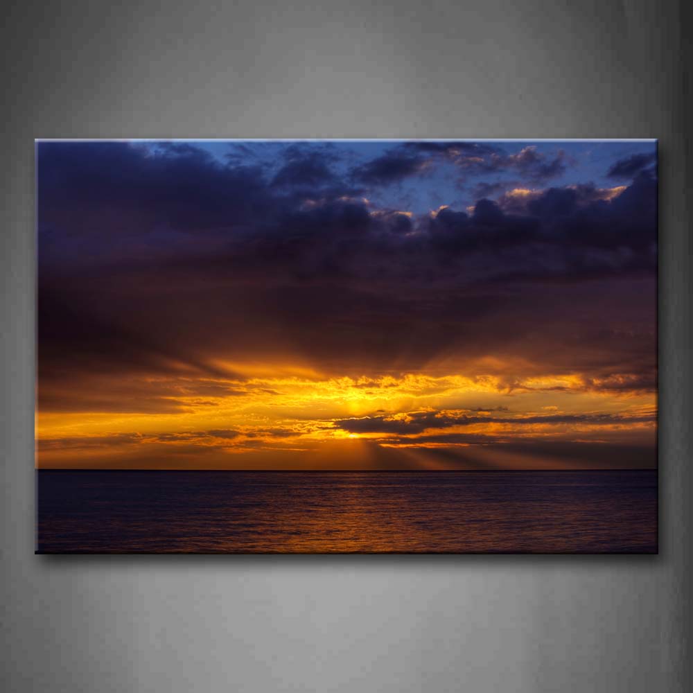 Sunset Glow And Lake Wall Art Painting The Picture Print On Canvas Seascape Pictures For Home Decor Decoration Gift 