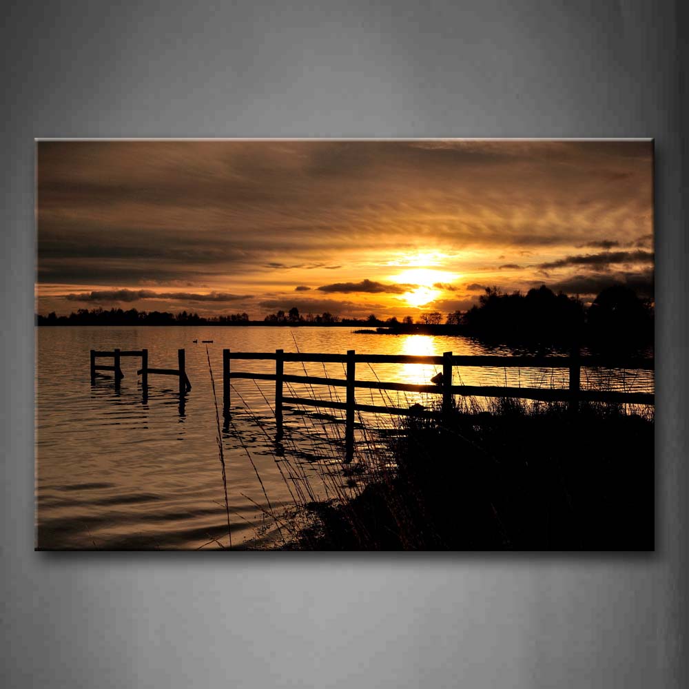 Sunrise And Lake Scenic Wall Art Painting Pictures Print On Canvas Landscape The Picture For Home Modern Decoration 