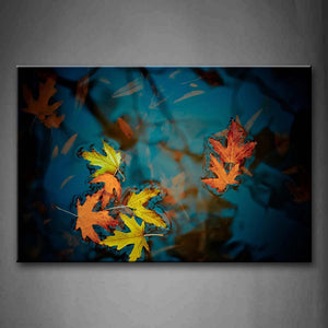 Some Maple Leaves On The Water Wall Art Painting The Picture Print On Canvas Botanical Pictures For Home Decor Decoration Gift 