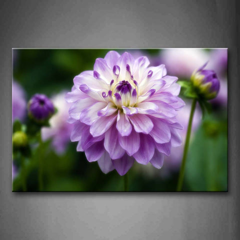 Pink Purple Flowers With Storey Petals Wall Art Painting The Picture Print On Canvas Flower Pictures For Home Decor Decoration Gift 