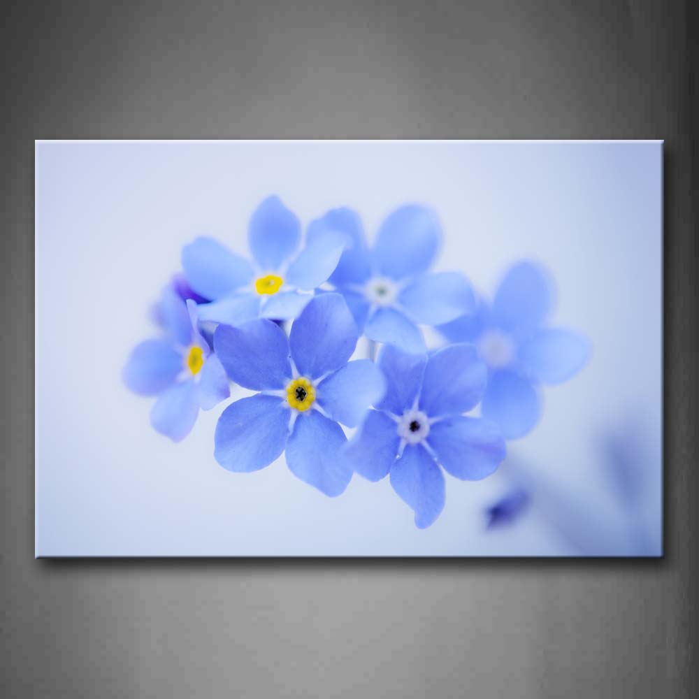 Some Light Blue Flowers Wall Art Painting Pictures Print On Canvas Flower The Picture For Home Modern Decoration 