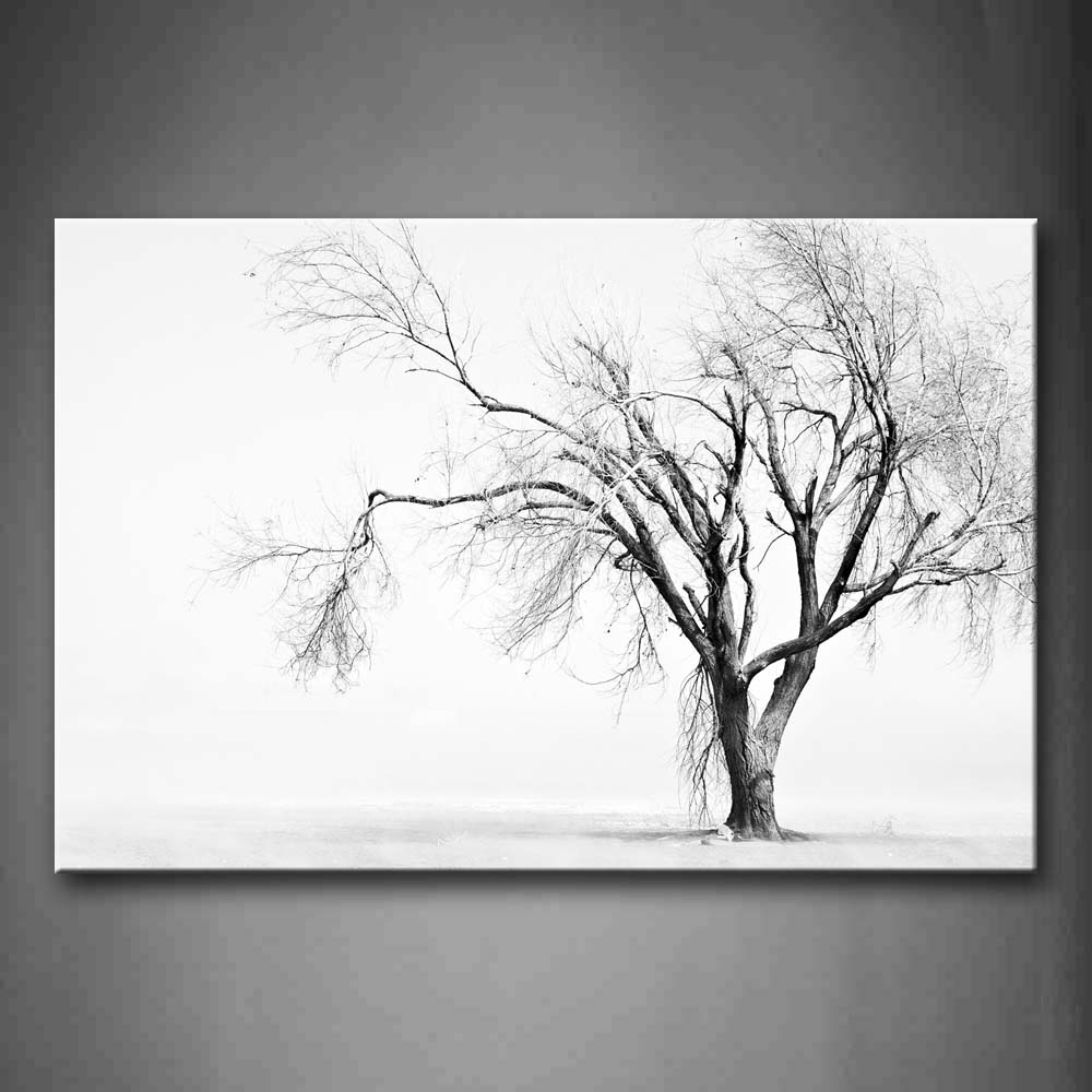 Bare Tree In Winter Wall Art Painting The Picture Print On Canvas Botanical Pictures For Home Decor Decoration Gift 