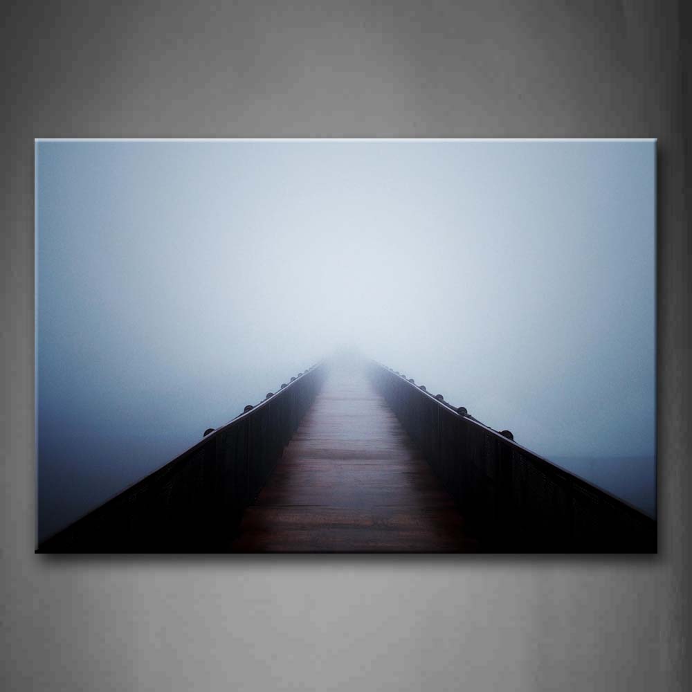 Fog In The Bridge Wall Art Painting Pictures Print On Canvas Landscape The Picture For Home Modern Decoration 