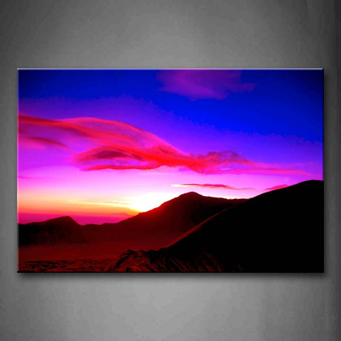 Sunset And Red Sunset Glow In The Sky Wall Art Painting The Picture Print On Canvas Landscape Pictures For Home Decor Decoration Gift 