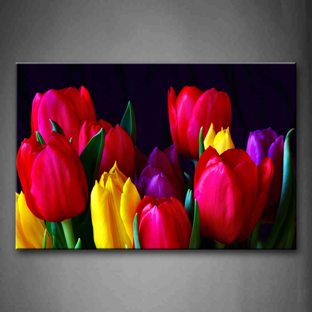Red Colorful Flowers Wall Art Painting The Picture Print On Canvas Flower Pictures For Home Decor Decoration Gift 