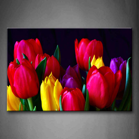Red Colorful Flowers Wall Art Painting The Picture Print On Canvas Flower Pictures For Home Decor Decoration Gift 