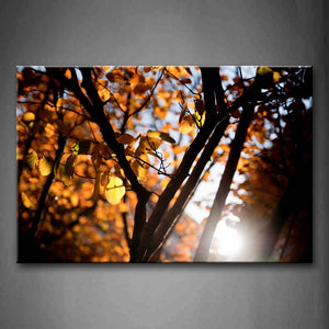 Trees In Autumn Wall Art Painting The Picture Print On Canvas Botanical Pictures For Home Decor Decoration Gift 