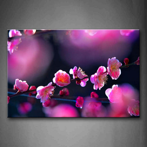 Pink Beautiful Plum Blossom Wall Art Painting Pictures Print On Canvas Flower The Picture For Home Modern Decoration 