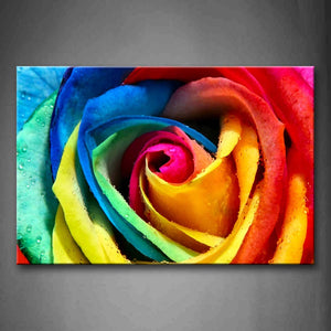 Red Big Colorful Rose Wall Art Painting Pictures Print On Canvas Flower The Picture For Home Modern Decoration 