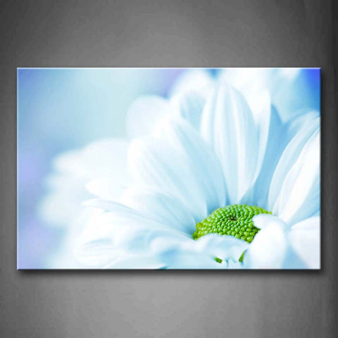 White Flower With Green Heart Wall Art Painting The Picture Print On Canvas Flower Pictures For Home Decor Decoration Gift 