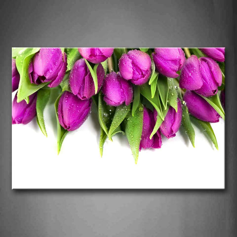 Pink Dark Purple Flowers Wall Art Painting Pictures Print On Canvas Flower The Picture For Home Modern Decoration 