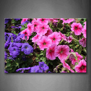 Pink Alternate With Purple Flowers Wall Art Painting Pictures Print On Canvas Flower The Picture For Home Modern Decoration 
