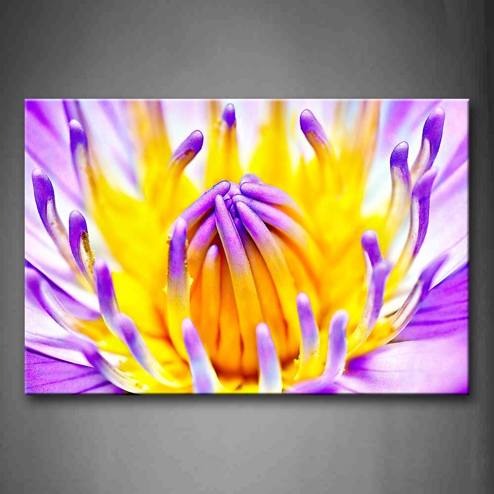 Dreamy Flower In Purple And Yellow Wall Art Painting The Picture Print On Canvas Flower Pictures For Home Decor Decoration Gift 