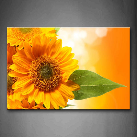 Bright Yellow Sunflowers Wall Art Painting The Picture Print On Canvas Flower Pictures For Home Decor Decoration Gift 