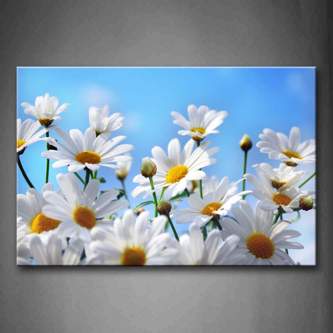 Aslice Of White Daisy Wall Art Painting Pictures Print On Canvas Flower The Picture For Home Modern Decoration 